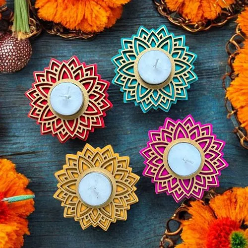 Festive Handmade Mandala Diyas Collection
