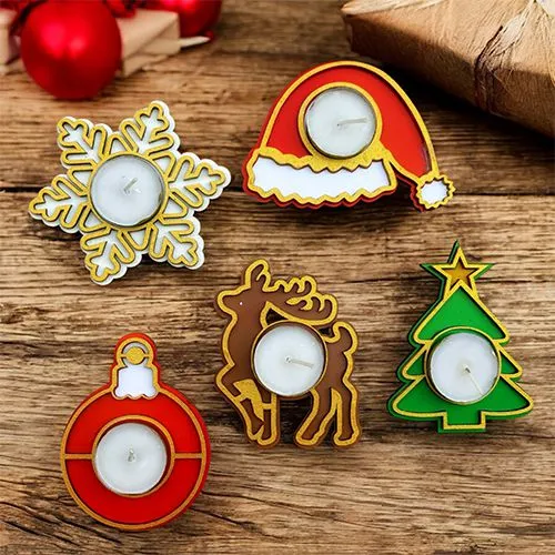 Holiday Candle Holders Gift Set