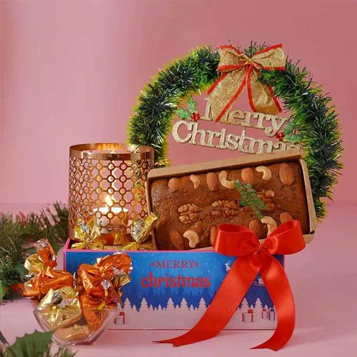 Christmas Wreath N Sweet Delights Gift Set