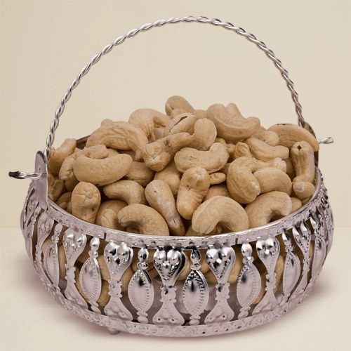 Luxury Cashew with Silver Plated Bowl