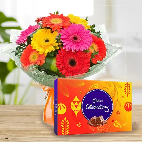 Celebration with Blushing Gerberas