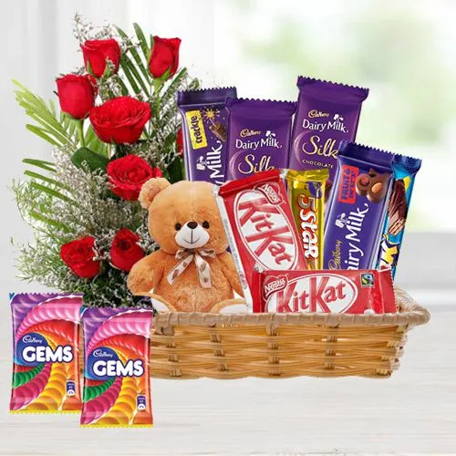 Choco Rosy Delight Basket