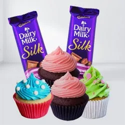 Cadburys Silk with Cup Cakes