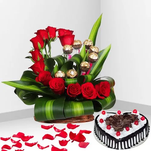 Double Heart Delight V day Gift Combo