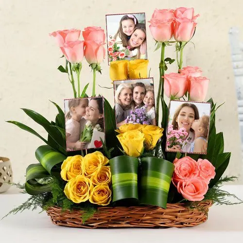 Rosy N Personalized Photo Basket