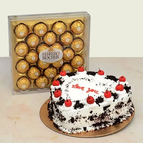 Ferrero Rocher N Heart Shape Black Forest Duo