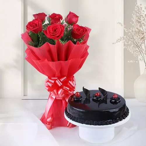 Heartfelt Roses n Truffle Indulgence