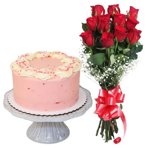 Eggless Cake Rosy Elegance