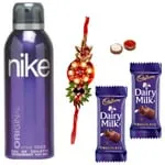 Nike Original  Deo for Men and Chocolate with Rakhi and Roli Tilak Chawal