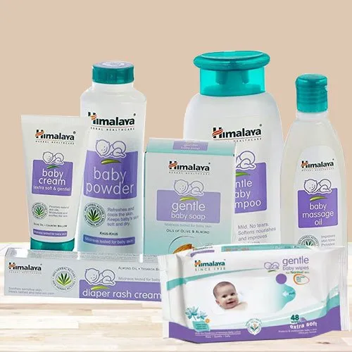 Elegant Combination of Baby Care Gift Items from Himalaya