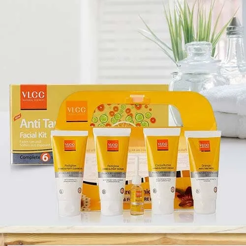 Refreshing Pedicure and Manicure Kit with Anti Tan Facial Kit from VLCC