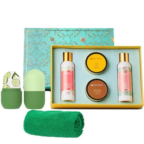 Special Daily Routine Care Hamper with Face Roller N Towel