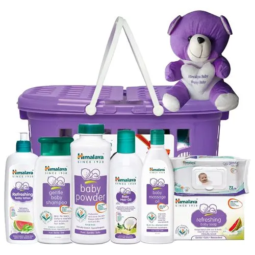 Stunning Kids Skin Care Hamper from Himalaya with Teddy Bear