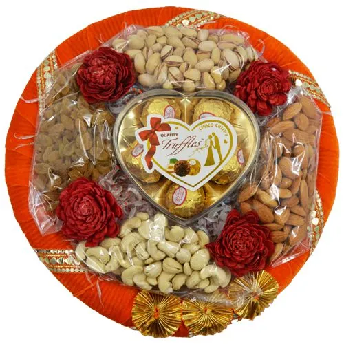 Nutty Indulgence Fancy Round Tray
