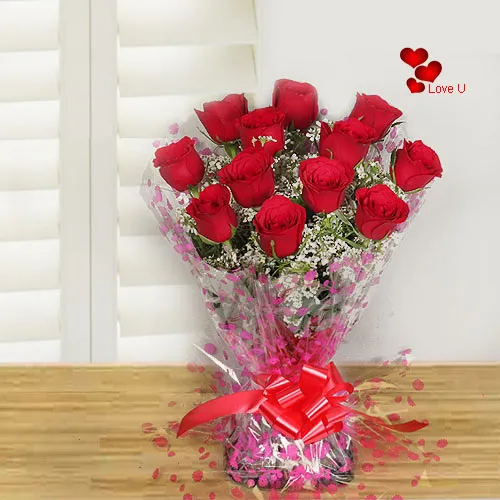 12 Red Rose Bouquet