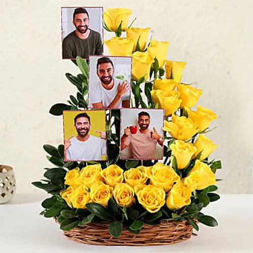 Yellow Rosy Photo Basket