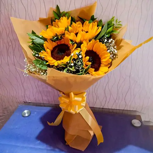 Radiant Yellow Gerberas Bouquet