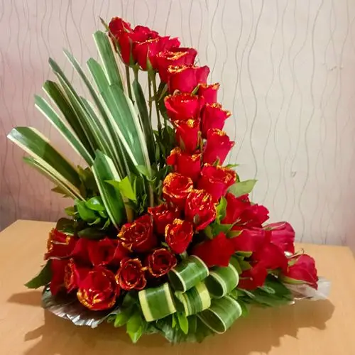 Beautiful Red Roses Arrangement
