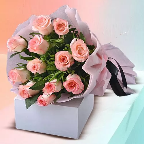 Romantic Pink Roses Bouquet