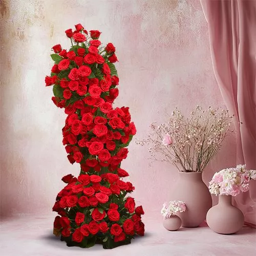 Tower of Love with 100 Roses