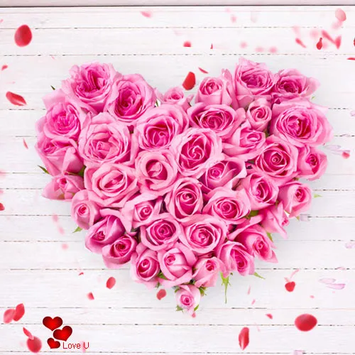 Pink Heart Shaped Arrangements