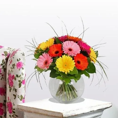 Smiling Gerberas in Vase