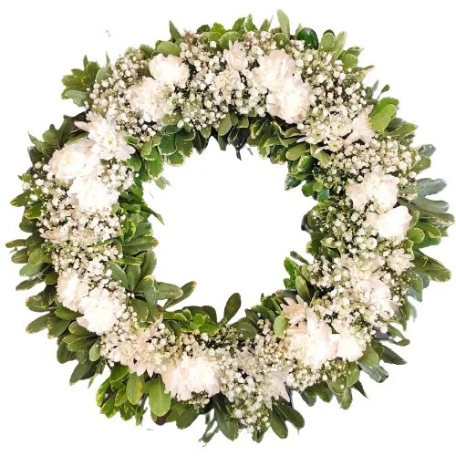 Pure Essence Carnation Wreath