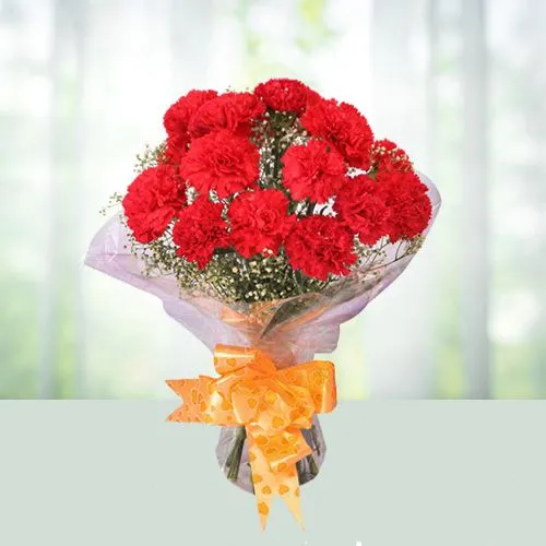 Amazing Red Carnations Bouquet
