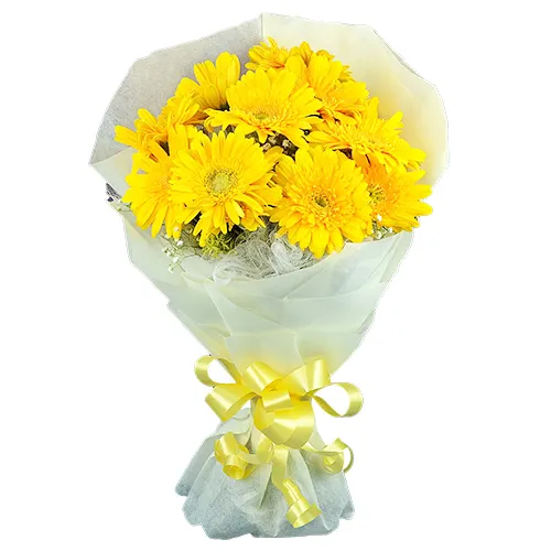Blossoming Yellow Gerberas Bouquet