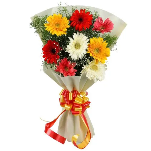 Attractive Bouquet of Mixed Gerberas