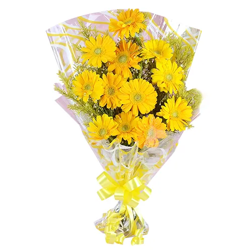 Bright Yellow Gerberas Bunch