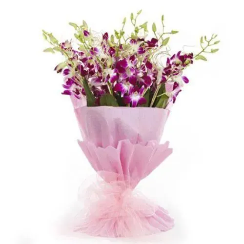 Luxury Bunch of Purple Orchids
