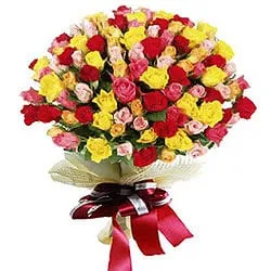 Multicolored Bouquet of Premium Mixed Roses
