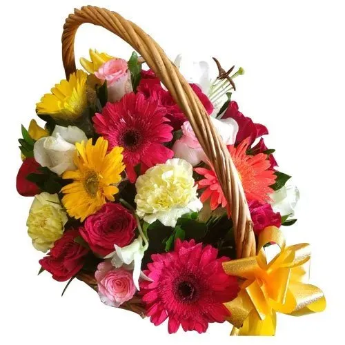 Lovely Assorted Flowers Basket