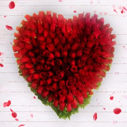 Remarkable 150 Red Roses Heart