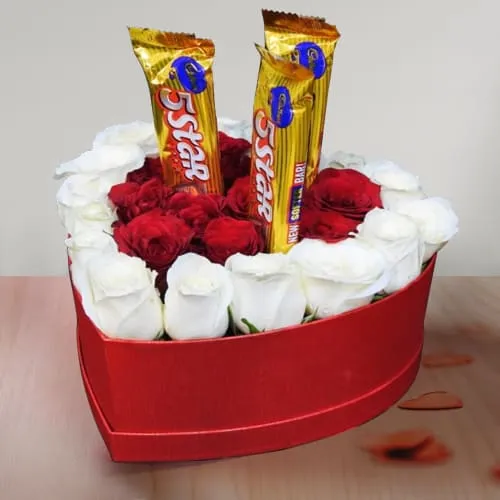 Glorious Rosy Choco Heart Box