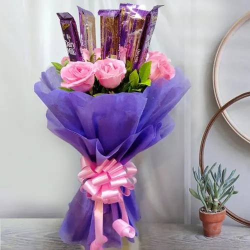 Rosy Pink N Cadbury Bouquet