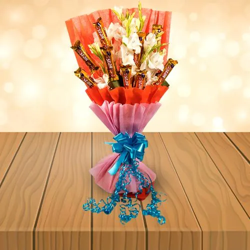 Amazing Bouquet of Gladiolus N Cadbury 5 Star