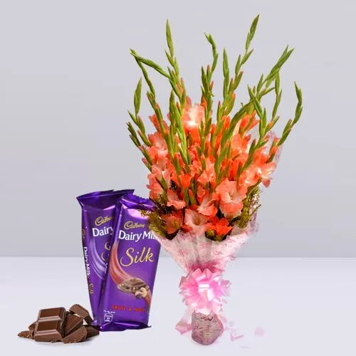 Pink Gladiolus N Cadbury Silkiness