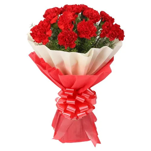 Special Red Carnations Bouquet