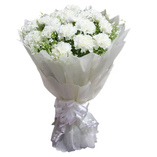 Calmness White Carnations