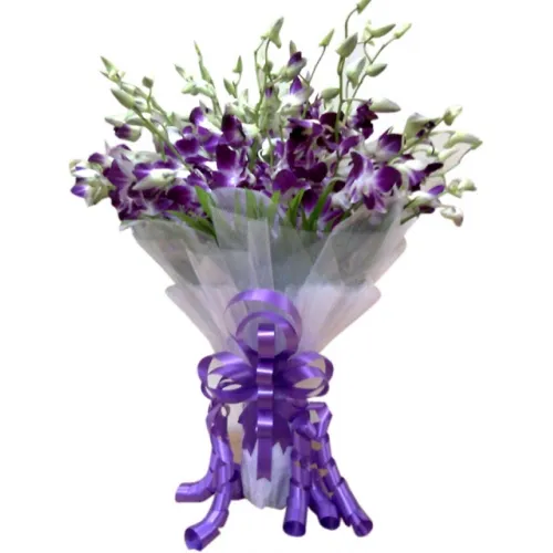 Special Bouquet of Blue Orchids