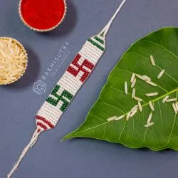 Auspicious Swastik Rakhi Gift Set