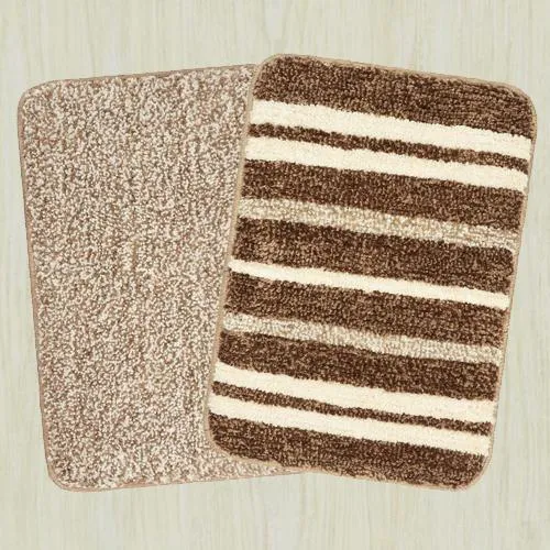 Fancy Striped Bath Mat