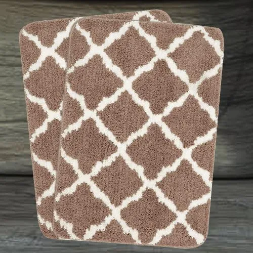 Classy Pair of Geometric Bath Mat