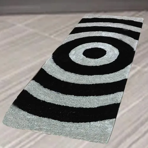 Lovely Modern Design Microfibre Polyester Shaggy Bedside Rug