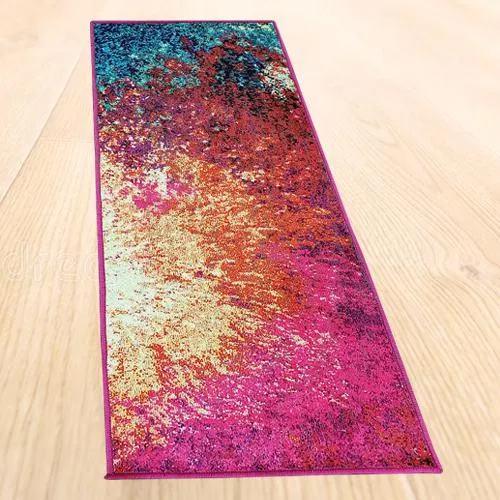 Lovely 3D Printed Vintage Persian Bedside Runner Carpet Anti Skid Rug