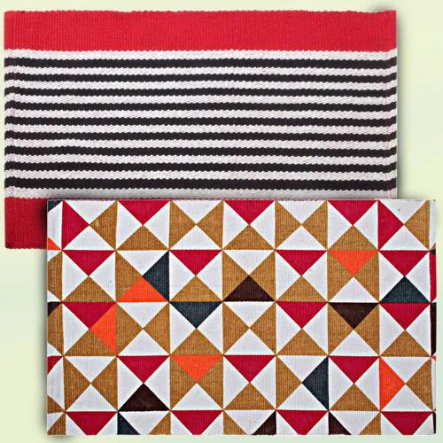 Perfect Set of 2 Modern Cotton Printed Rug