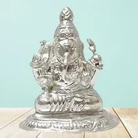 Marvelous Silver Ganesh Idol