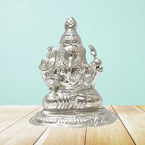 Marvelous Silver Ganesh Idol